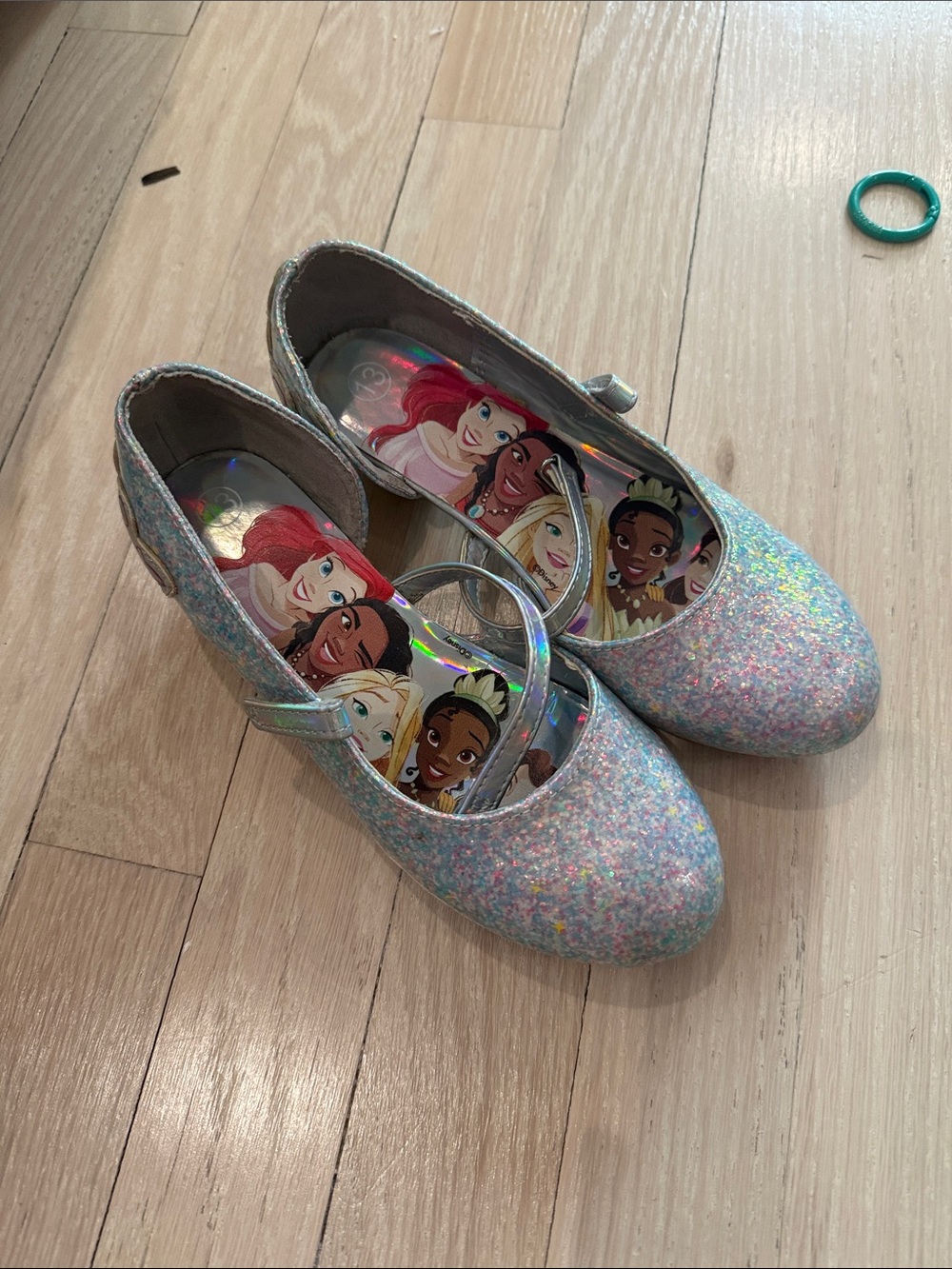 Girls Glitter Mary Jane Shoes with Disney Princess Insole